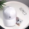 fitted baseball caps white 1