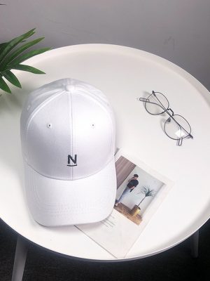fitted baseball caps white 1