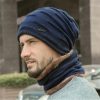 hat with scarf blue 3